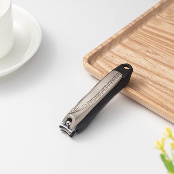 1 x nagelknipper met nagelvanger en ingebouwde vijl, geen splash, vingerknipper, nagelknipper voor manicure, nagelknipper met opvangbak