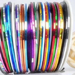 10 Rolletjes Striper 1mm Nail Art Striping Tape / Sparkolia Decoratie Sticker Nagel / Multicolor Gemengde Kleuren