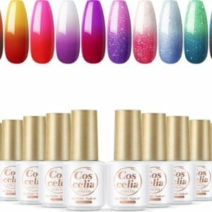 10 Temperatuur veranderende kleuren Gellak - Gel Nagellak - Gellakset - Nagelset - Temperature change nail polish - Manicureset - 10 kleuren Gel Polish - Gelnagels - Nagellak - Gelnagel kit