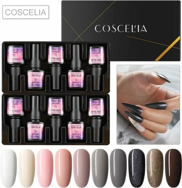 10 kleuren gellak - gel nagellak - gellakset - nagelset - manicureset - 10 kleuren gel polish - gelnagels - nagellak - gelnagel kit