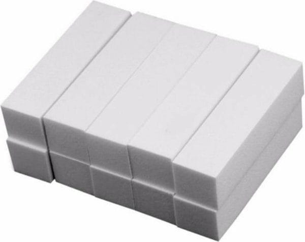 10 x White block voor nagels - bufferblock nagelvijlen, blokvijl nagels