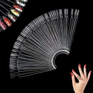 100 stuks nagelpunten nageldisplay swatches nagelnagellak display ringsticks, nagelsalon oefeningen display transparant nail art tips