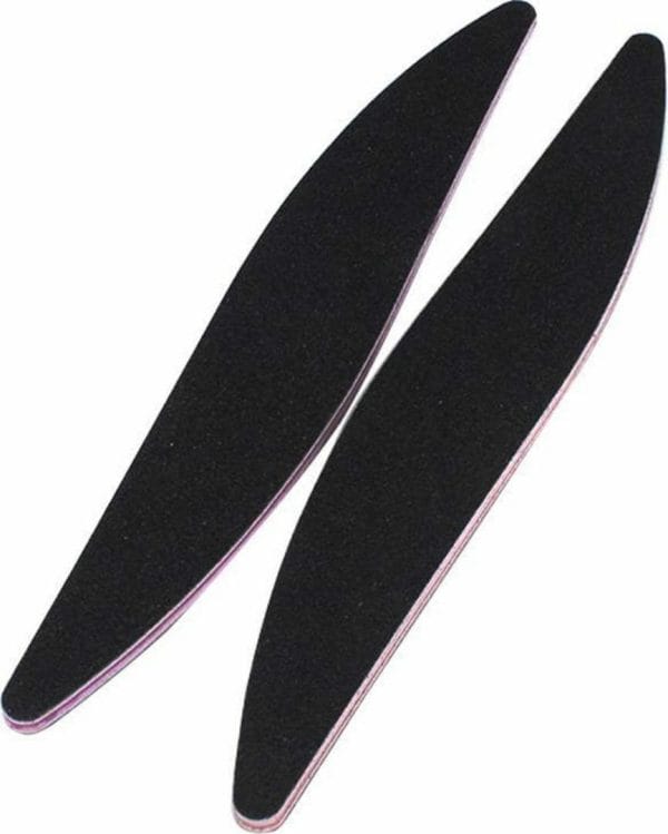 10x Professionele Zwarte Curvy EVA nagelvijlen | 100/180 Grit Met Rode Kern | Professionele Nagelvijl Set van 10 stuks Voor Acryl En Gelnagels | Manicure En Nagelverzorging