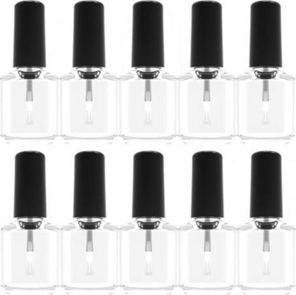 10x glazen nagellak flesje / glazen flesje, 15ml