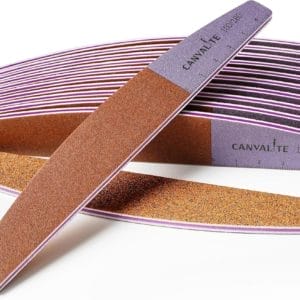 12 stuks nagelvijlen voor gelnagels, professionele nagelvijlen, 100/180, vijlen voor gelnagels met schaal, nagelbufferblok, dubbelzijdige nagelvijl, professioneel, wasbaar en herbruikbaar, bruin