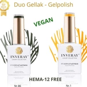 2 flesjes Gel polish, Gellak, Vegan en HEMA 12 FREE - Prof.