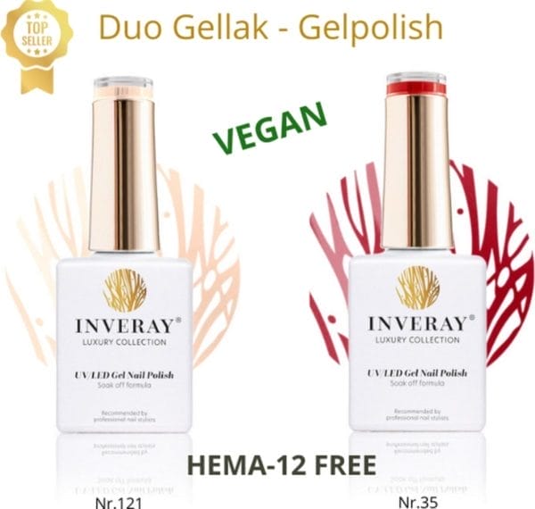 2 flesjes gel polish, gellak, vegan en hema 12 free - prof.