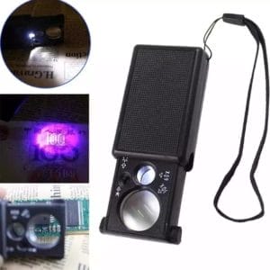 Home 2 in 1 vergrootglas vergrotend 10x en 30 x -magnifying glass- zakloep - lu 31 loep met uv-lamp en led-lamp - lees vergrootglas - handloep op led verlichting