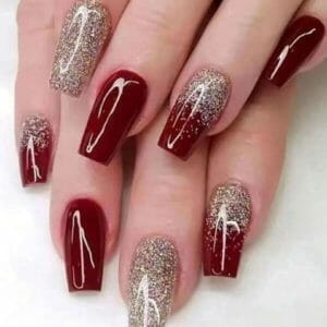 24 stks Lange Doodskist Glitter Nep Nagel & 1 pc Nagelvijl & 1 vel Nail Tape