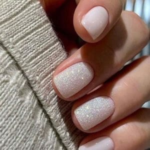 24 stuks neutrale glitter kunstnagels - nepnagels - plaknagels