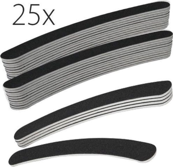 25x boomerang nagel vijlen #100/180, zwart