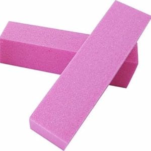 2x nagel buffer blok / nagel buffer / bufferblok, roze. Voor opruwen / ontvetten natuurlijke nagel t.b.v. kunstnagels.