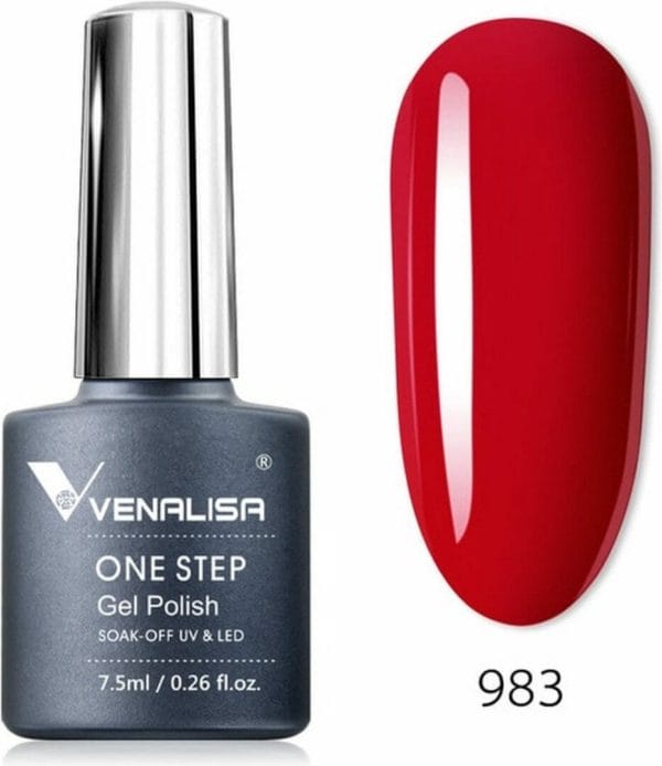 3-in-1 UV Gel Polish One Step Soak Off Gellak 983 Love Red Light