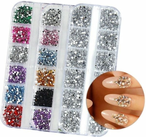 3000 stuks nail art kristal strass