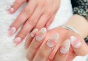 Milk bath nails