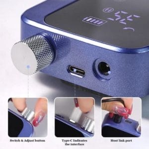 35000RPM draagbare elektrische nagelboormachine met LCD-display oplaadbare nagels schuurmachine nagelvijl Pedicure tool