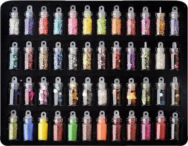 3D Nail Art Glitter Set - Kunstnagels - Nagelglitter - Nagellak - Acrylnagels - Gelnagels - 48 flesjes