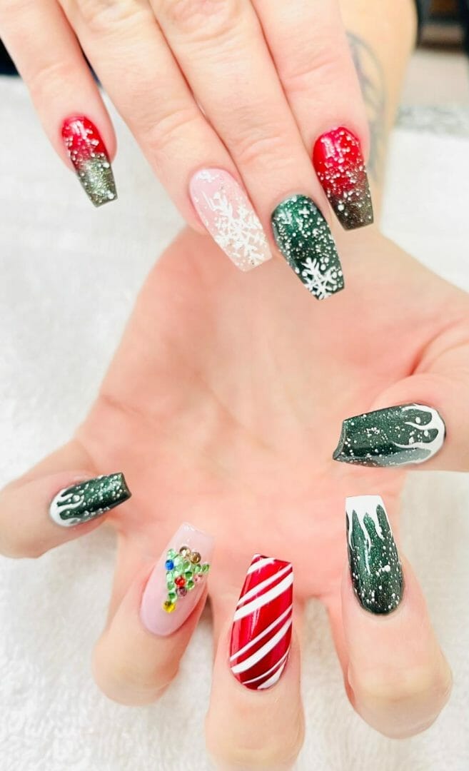 4 gelnagels kerst