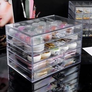 5 Tier Nail Art Decoratie Opbergdoos Transparante Acryl Nail Art Sieraden Accessoires Opbergdoos Rack Plank Display Stand Houder voor Cosmetische Sieraden