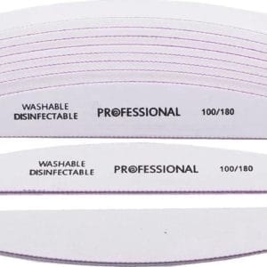 5 stuks Nagelvijl 100/180 grit - Grof / Zachte Vijl - Professionele - Nagelvijlen - Maan - Gelnagels - Nagelverzorging - Banaan - Acrylnagels - Moonvijl - Shellac - High Quality - Kunstnagels - Manicure
