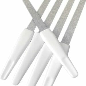 5 stuks Professionele Metalen Dubbelzijdige Nagelvijl - Hoge Kwaliteit Pro Nagelvijlen - DIY Pro Manicure & Pedicure Tool - Plastic Handvat - IXEN