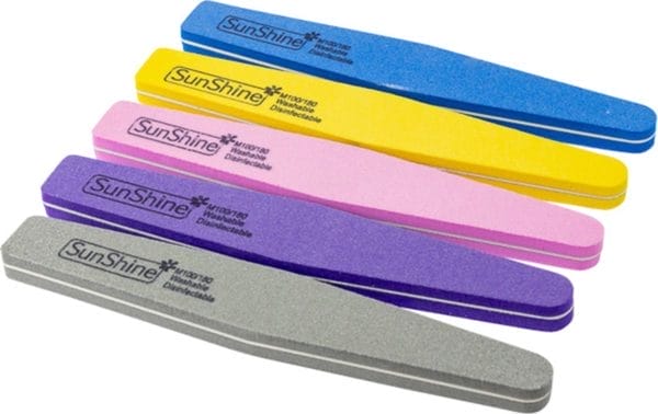 5 x buffer nagelvijlen - 100/180 grit 5 kleuren voor opruwen/ ontvetten natuurlijke nagel t. B. V. Kunstnagels manicure - pedicure - nagelverzorging