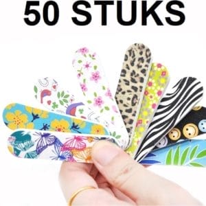 50 Stuks Mini Nagelvijl - Multicolor - Wegwerp