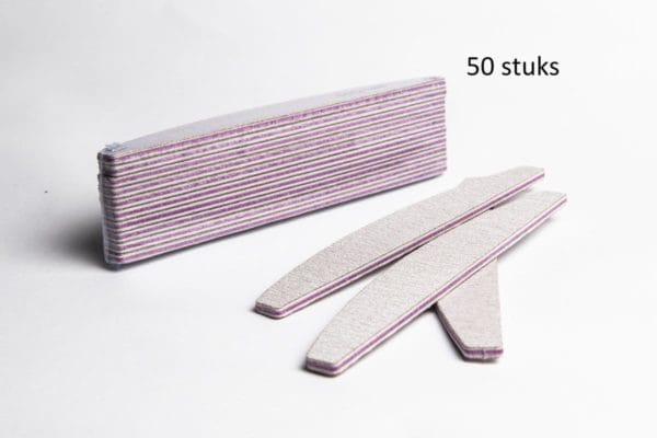 50 stuks - professionele eva nagelvijlen | 100/180 grit met witte kern | professionele nagelvijl set van 50 stuks voor acryl en gelnagels | manicure en nagelverzorging