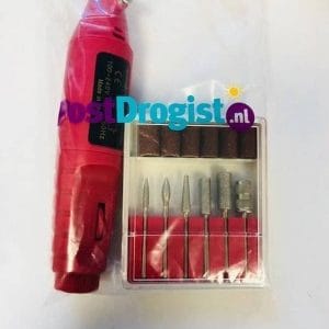 6-In-1 Krachtige Nagelfrees Inclusief Stroomadapter - Manicure & Pedicure - Nagelvijl - Vijlen - Roze