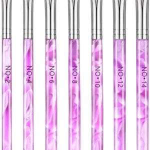 7 Roze penselen voor Gel/ Polygel en glitter - Nagel kwasten - Nail brush