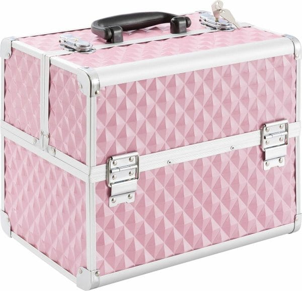 Arebos cosmeticakoffer beauty case multikoffer 15 l pink