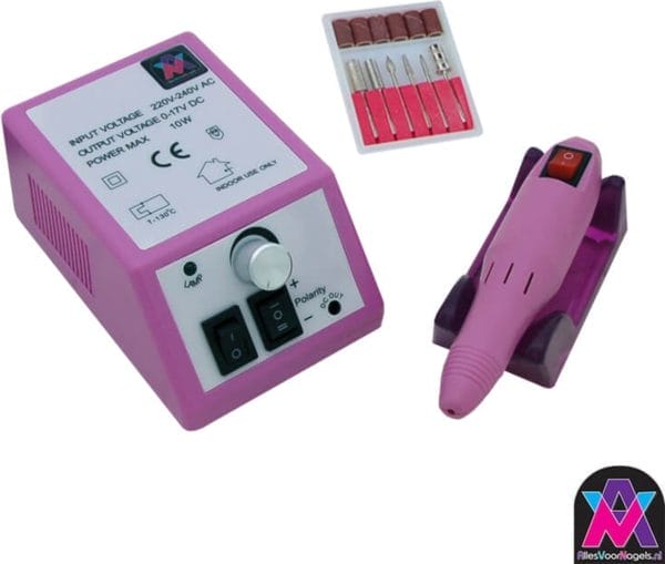 Avn elektrische nagelvijl manicure pedicure tool machine 6 bits, professionele nagelfrees machine set