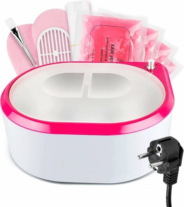 AYITOO Paraffinebaden waxbad 265 W voor handen en voeten met accessoires, elektrisch waxbad met paraffinewas, paraffine wasbad voor handen en voeten apparaat roze