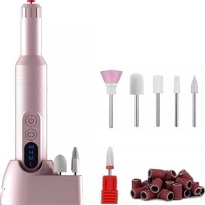 A&K Mini Draadloze Elektrische Nagelvijl Set - Manicure Nagelfrees - 18000RPM Draadloos Pedicure - Inclusief Accessoires