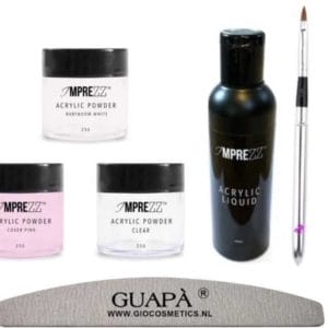 Acryl Poeder Color Set met Acryl Vloeistof - Acryl Penselen en Nagelvijl - Set voor het maken van Nagelverlenging en Acryl Nagels