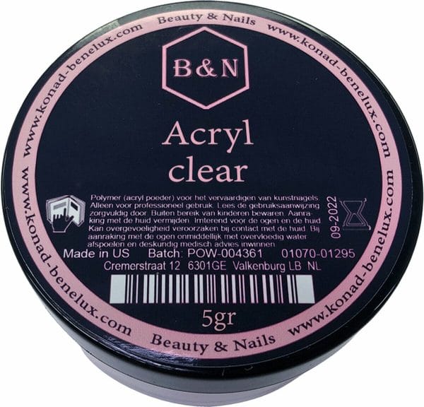 Acryl - clear - 5 gr | B&N - acrylpoeder