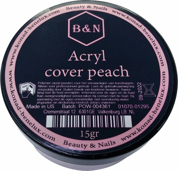 Acryl - cover peach - 15 gr | B&N - acrylpoeder
