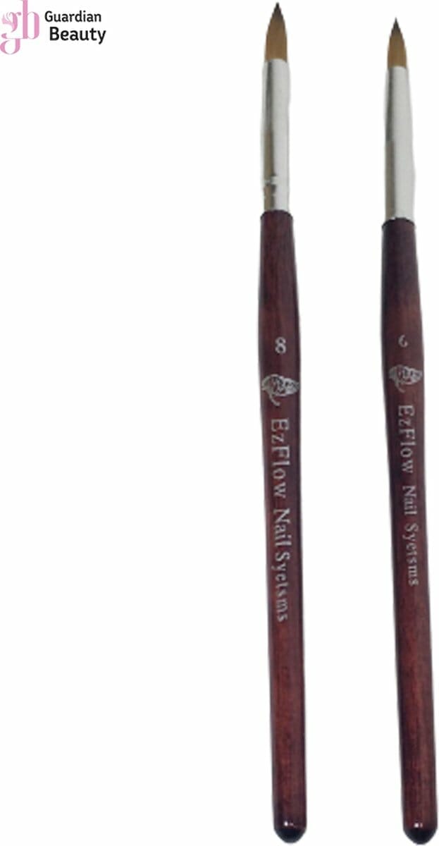 Acryl penseel - EZFlow Acryl Pencil round #6 en #8 - Kolinsky penseel- Acryl penseel- Acryl nagels - 2Stuk