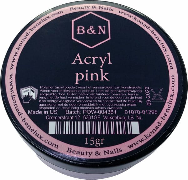 Acryl - pink - 15 gr | B&N - acrylpoeder