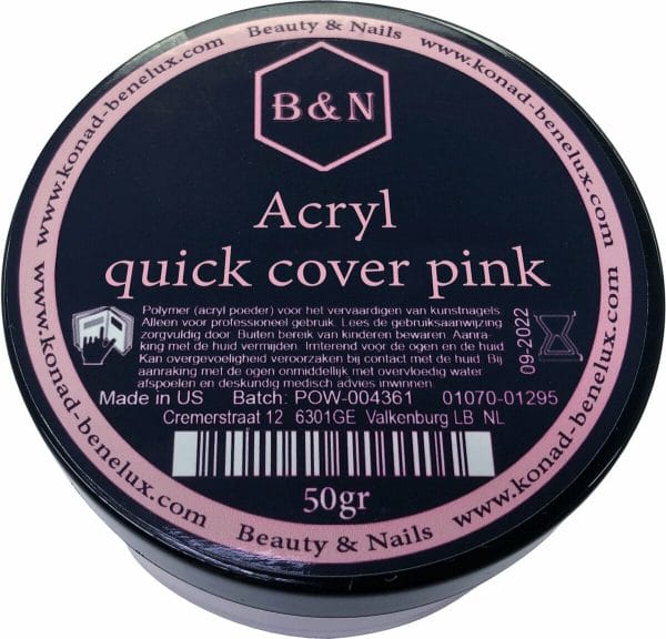 Acryl - quick cover pink - 50 gr | B&N - acrylpoeder