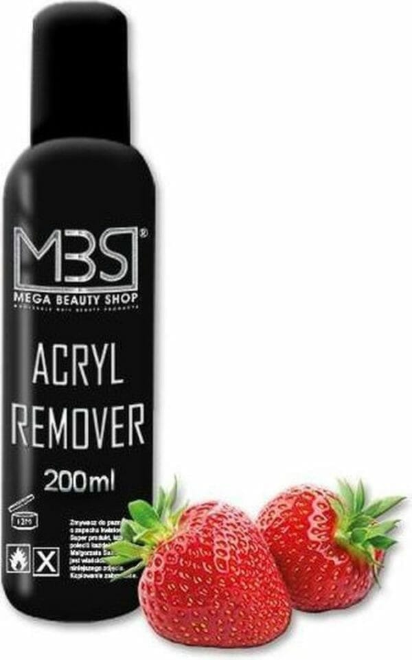 Acryl remover (200 ml) met aardbeiengeur - acryl nagels remover- nail remover