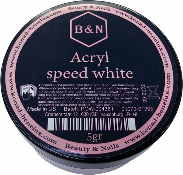 Acryl - speed white - 5 gr | B&N - acrylpoeder