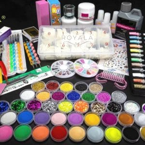 Acrylnagels StartersPakket |B| 120 delig | 90 Colors | Acryl Nagels set | Acryl Starter Kit | Nail Art Pakket | 500 Franse Nageltips | Manicure Set voor Nail Art Kit | Nagel Decoratie | Acryl Poeder