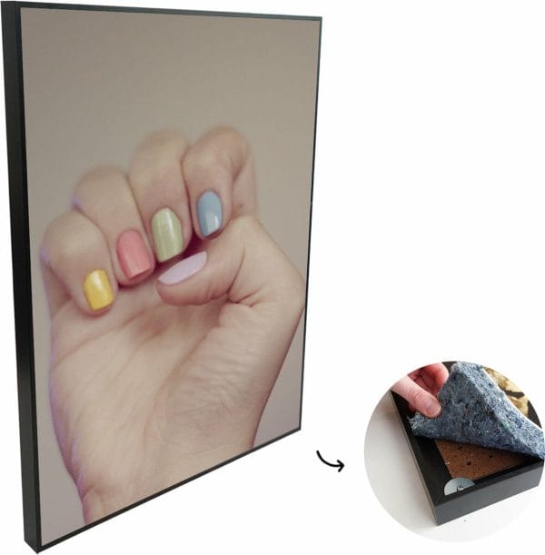 Akoestische Panelen - Geluidsisolatie - Akoestisch Wandpaneel - Wanddecoratie - Schilderij - 40x60 cm - Gekleurde nail art - Geluidsdemper - Isolatie platen