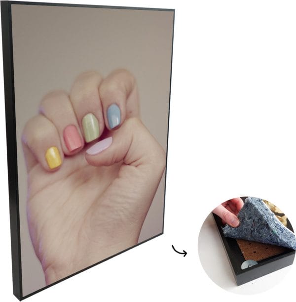 Akoestische Panelen - Geluidsisolatie - Akoestisch Wandpaneel - Wanddecoratie - Schilderij - 90x140 cm - Gekleurde nail art - Geluidsdemper - Isolatie platen