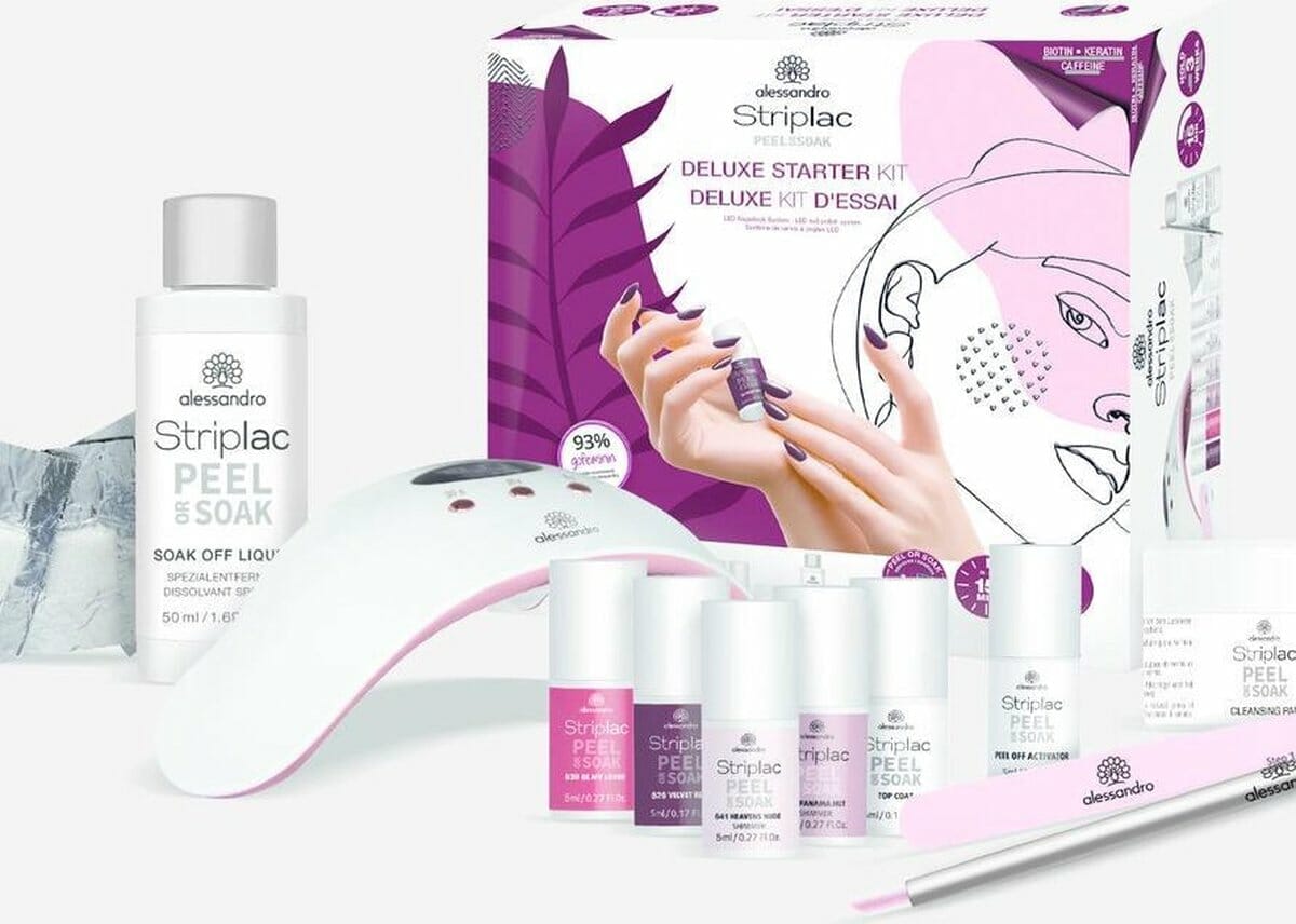 Alessandro striplac/ gellak startersset de luxe, inclusief led lamp Alessandro striplac/ gellak startersset de luxe, inclusief led lamp