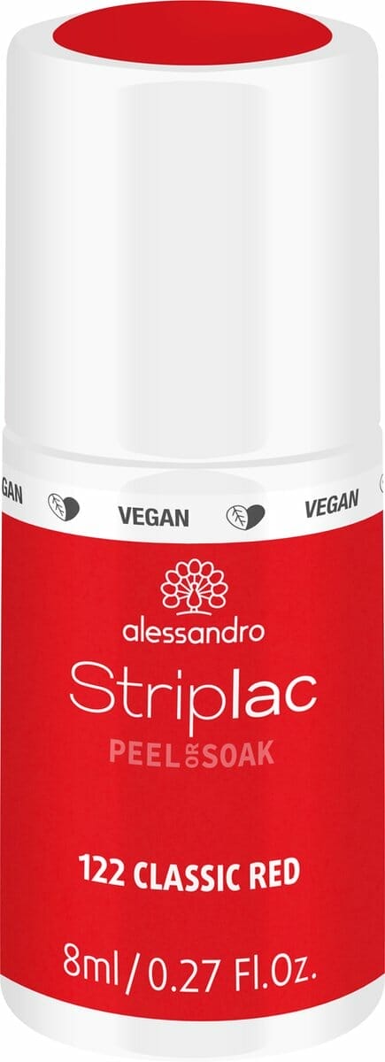 Alessandro Striplac Peel or Soak - Gellak - 122 Classic Red - 8 ml