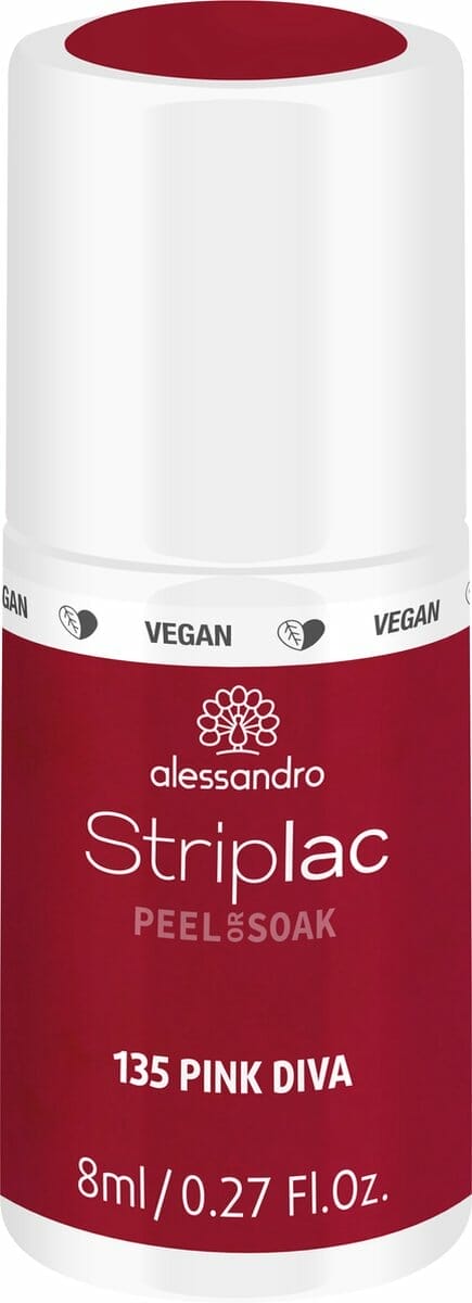 Alessandro Striplac Peel or Soak - Gellak - 135 Pink Diva - 8 ml