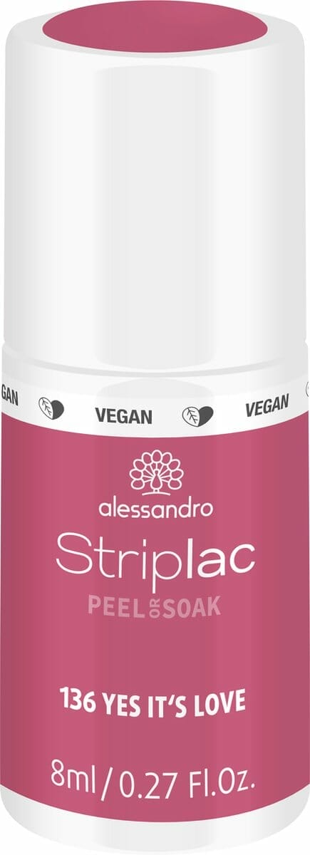 Alessandro striplac peel or soak - gellak - 136 yes its love - 8 ml