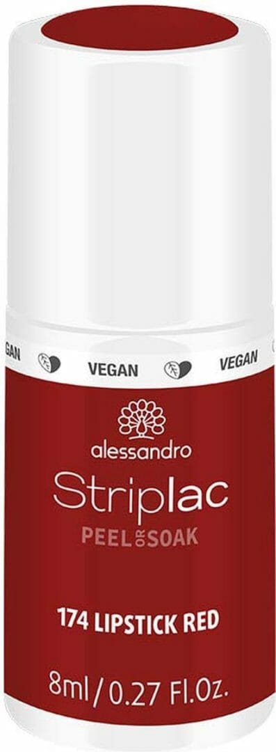 Alessandro Striplac Peel or Soak - Gellak - 174 Lipstick Red - 8 ml